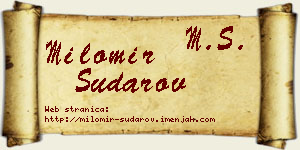 Milomir Sudarov vizit kartica